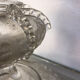Very large glass punch vase engraved on pedestal, eighteenth