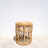 Peacock rattan side table