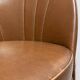 Vintage cognac fringe tub chairs