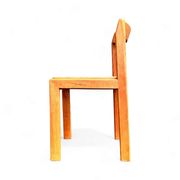 Set of 4 vintage chairs in solid ash and cane