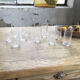 Lot 10 verres striés