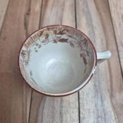Tasse ancienne en terre de fer Sarreguemines modèle Kyoto polychrome