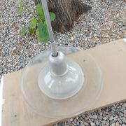 Holophane art deco glass pendant light