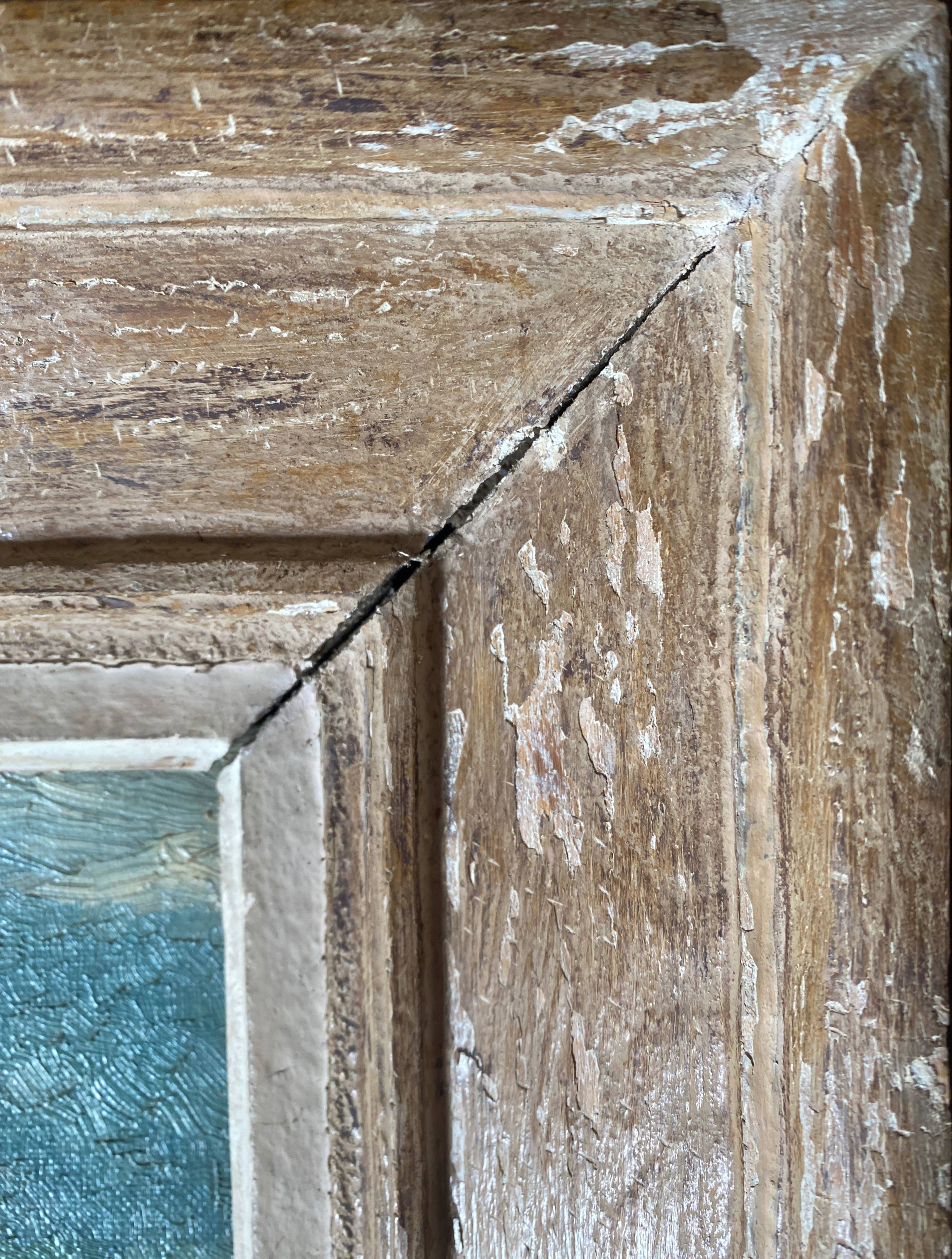 HSP painting "The fishermen" around 1900 R. F. Marcou + frame E. Begué