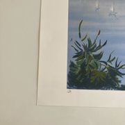 Lithograph signed by the French artist Victor ZAROU - Coastal view