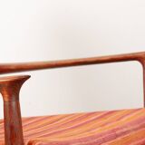 Pair of Danish armchairs in solid teak and fabric, Svend Aage Eriksen 1960.