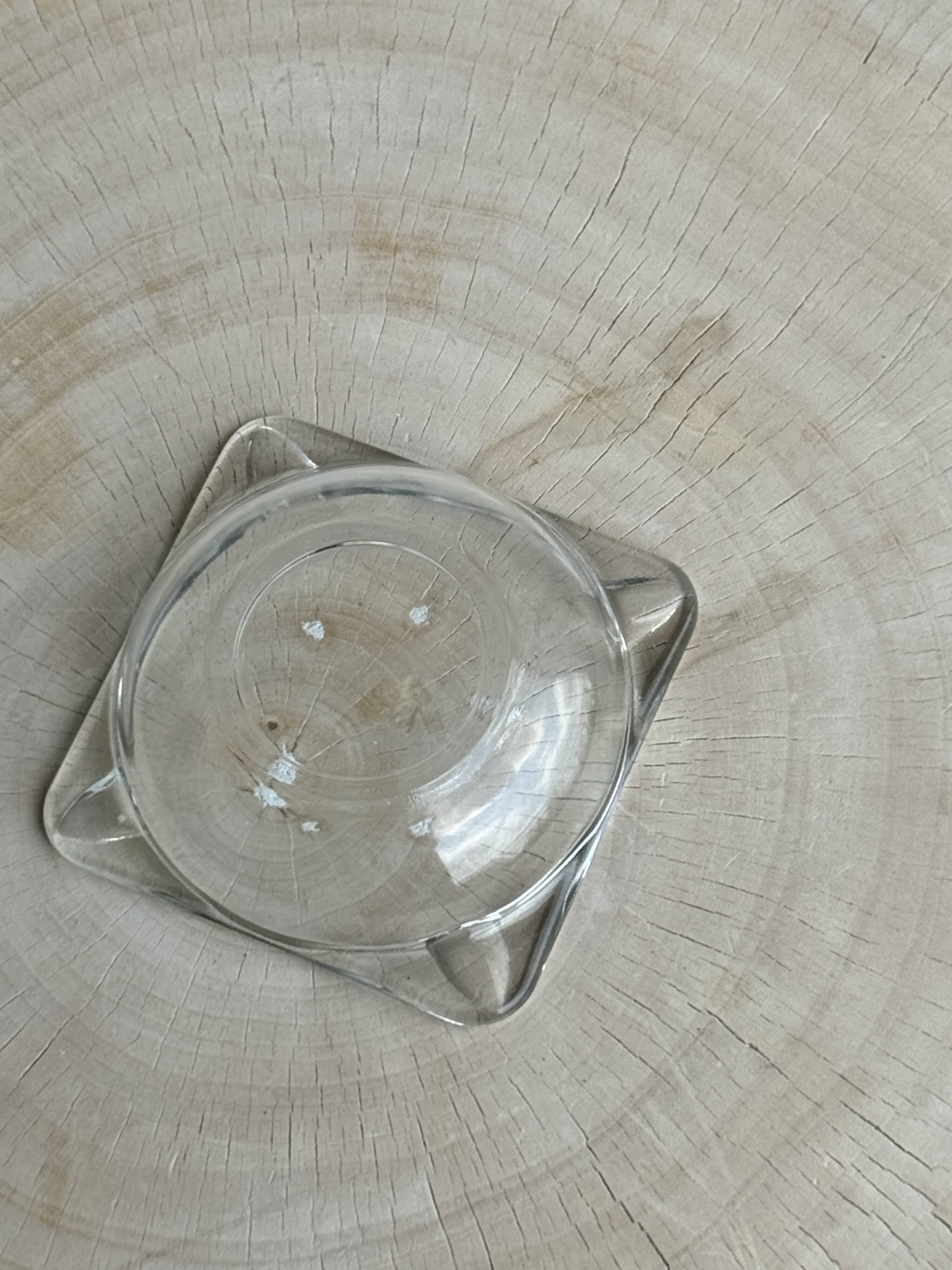 Small square ashtray Duralex Saint Gobain France