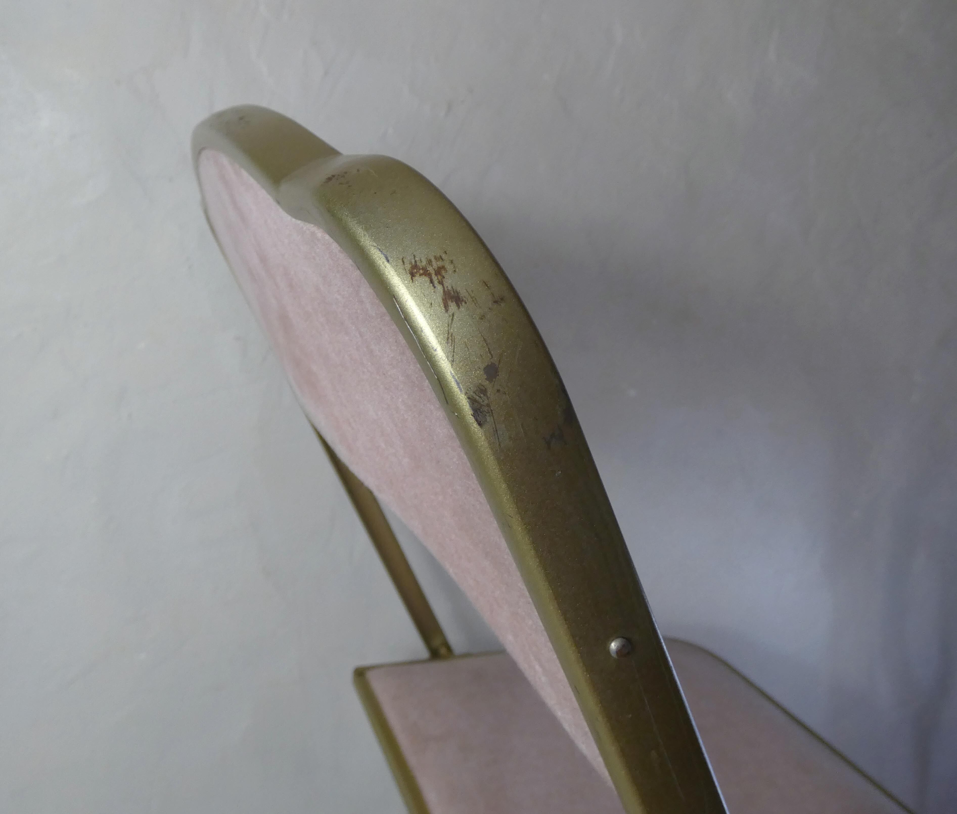 Folding chair chaisor powder pink velvet
