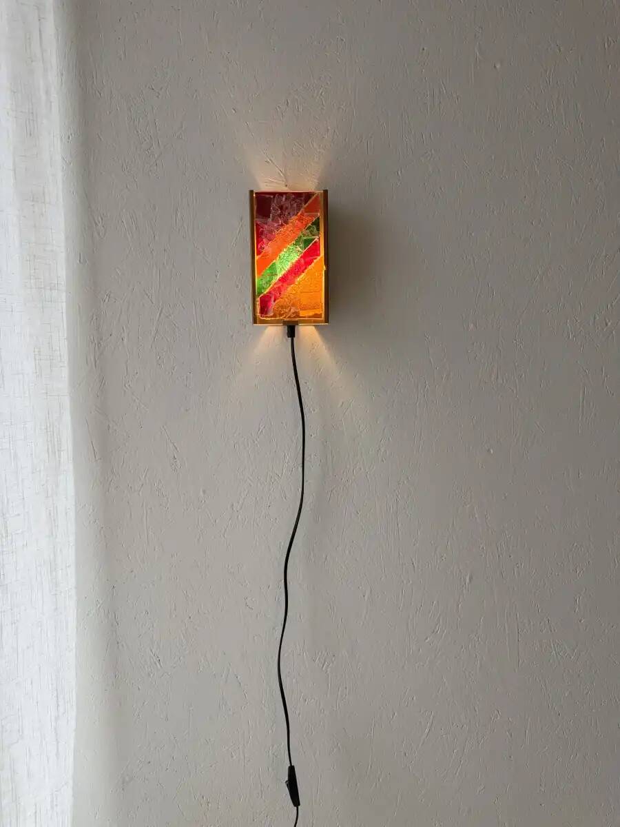 Cosack Leuchten colourful glass mosaic wall lamp