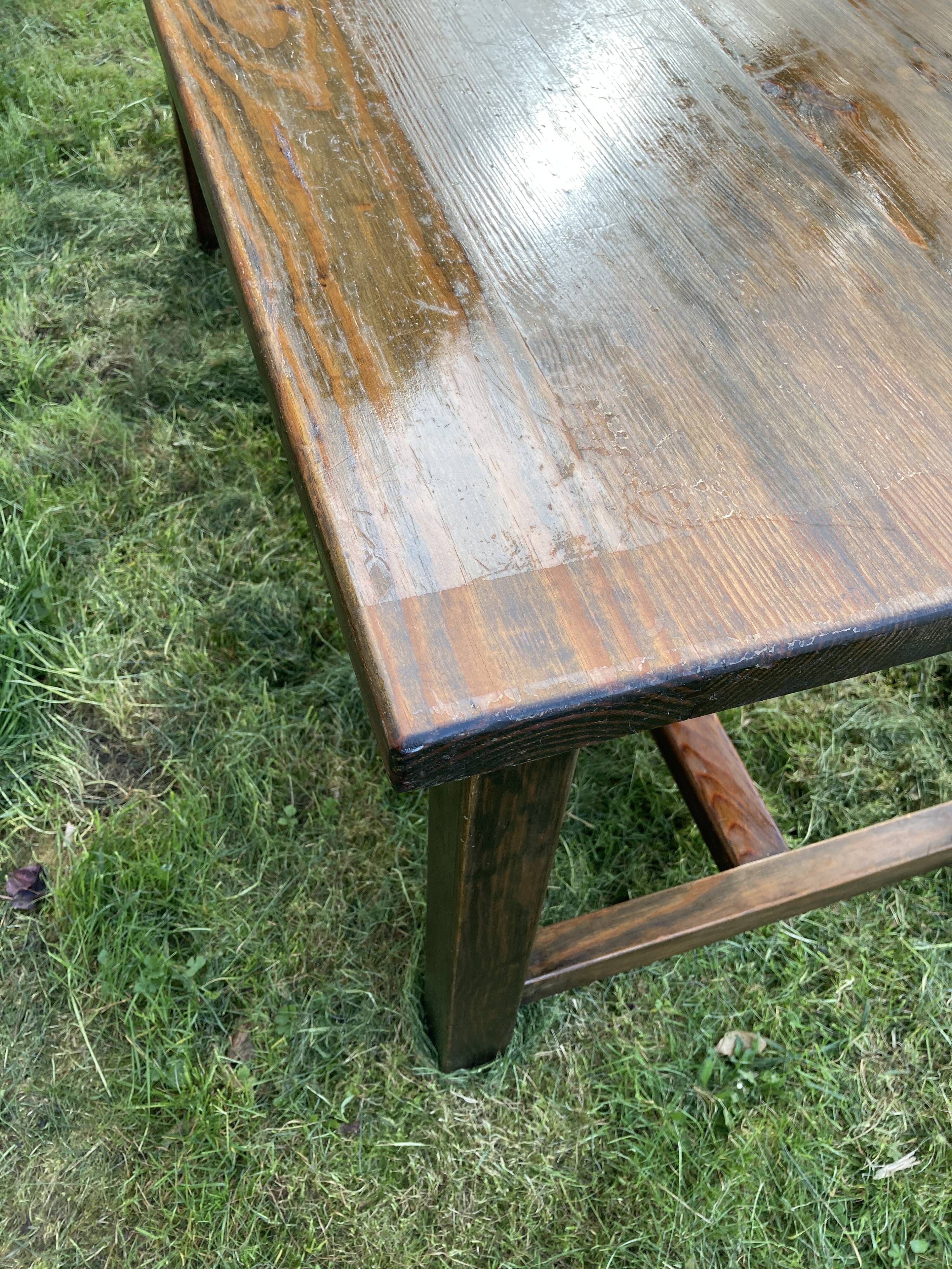 Wooden farmhouse table 160x77