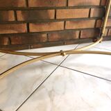 Coffee table in white marble and vintage gold metal, 70's