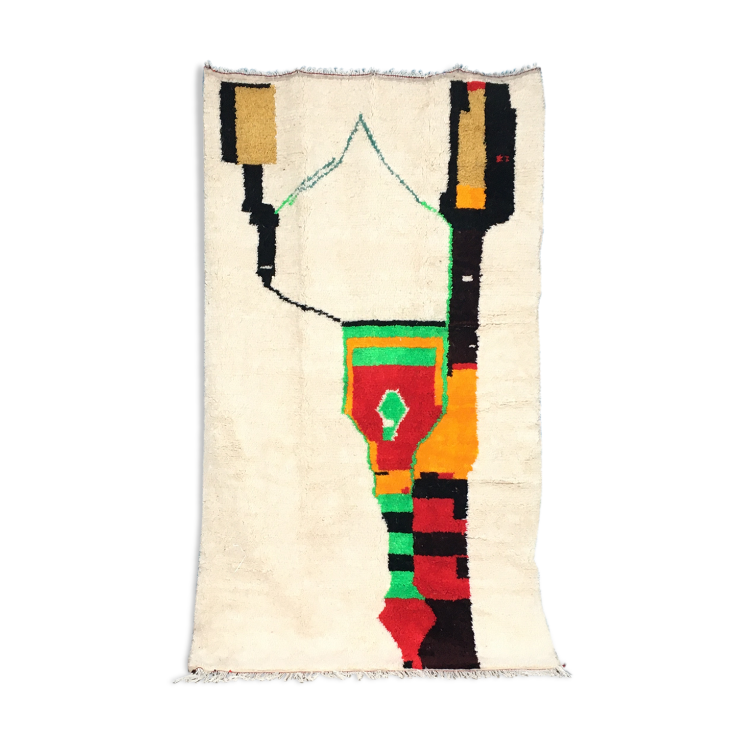 Berber carpet azilal 260x150 cm knoted hand in Morocco