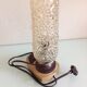 Amber bubbled glass bedside lamp vintage 60s-70s