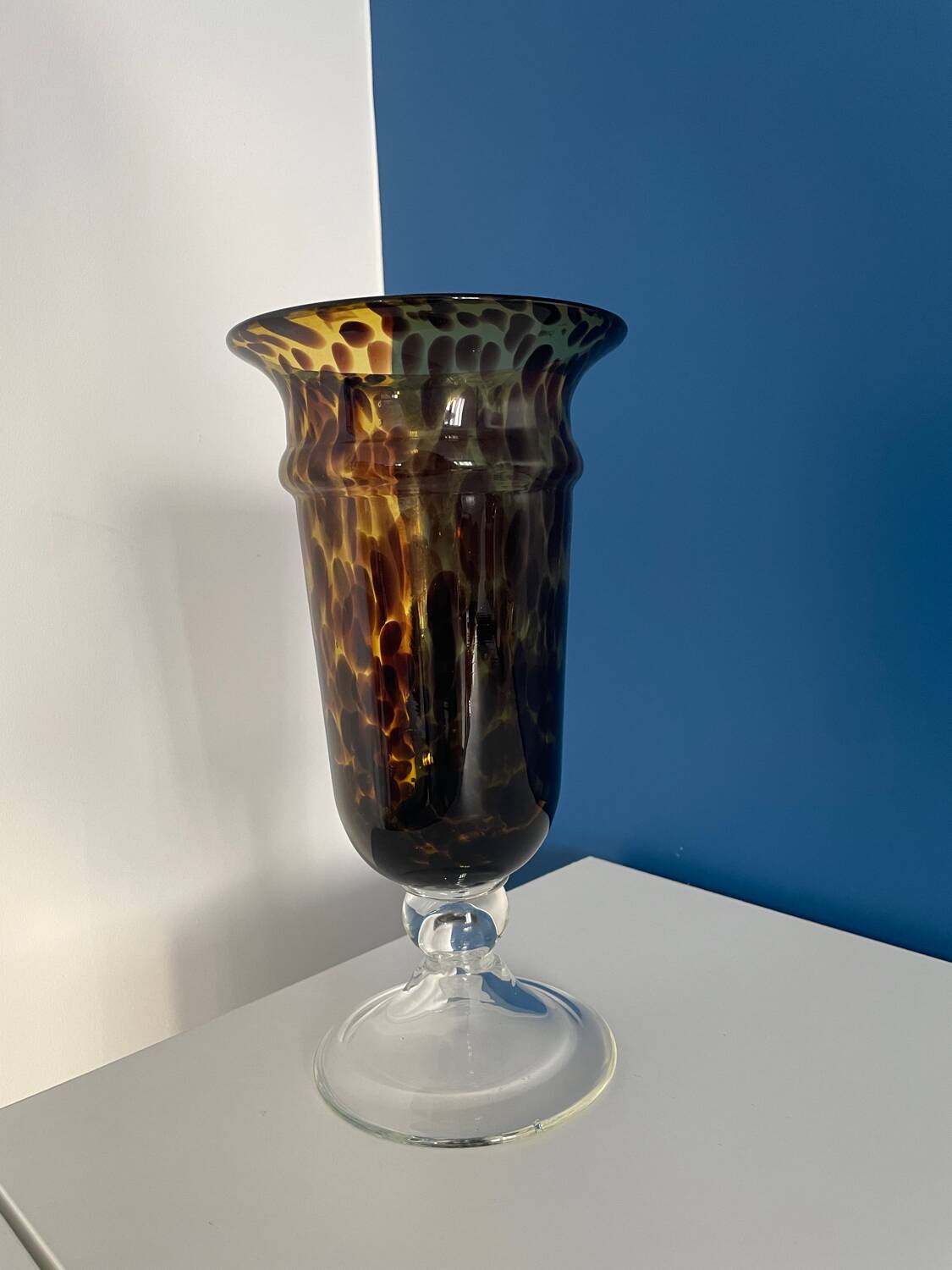 Medicis vase in tortoiseshell-colored blown glass 1970