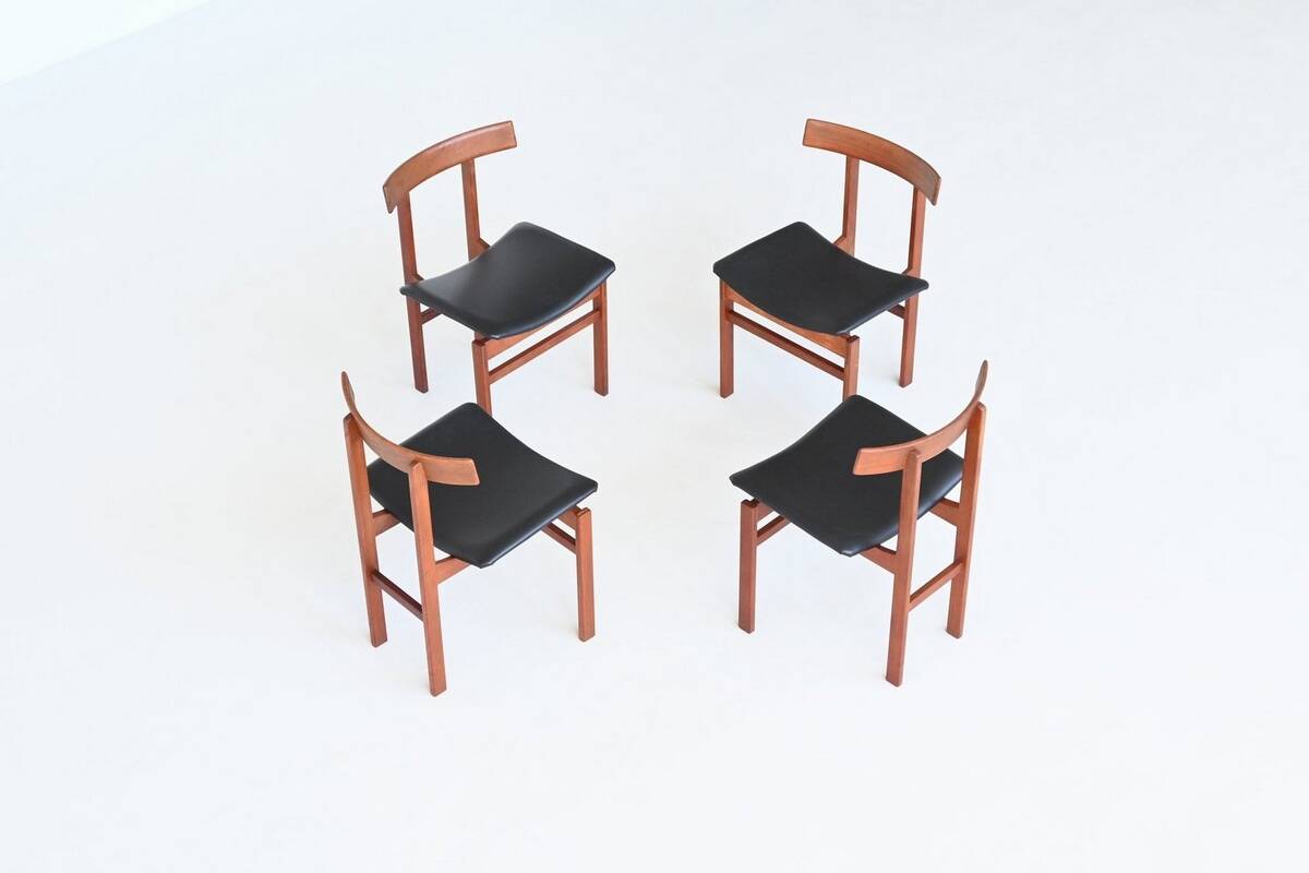 Inger Klingenberg dining chairs teak France & Son Denmark 1960