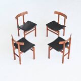 Inger Klingenberg dining chairs teak France & Son Denmark 1960