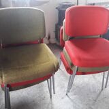 Lot of 6 metal seats 60 '/70 '