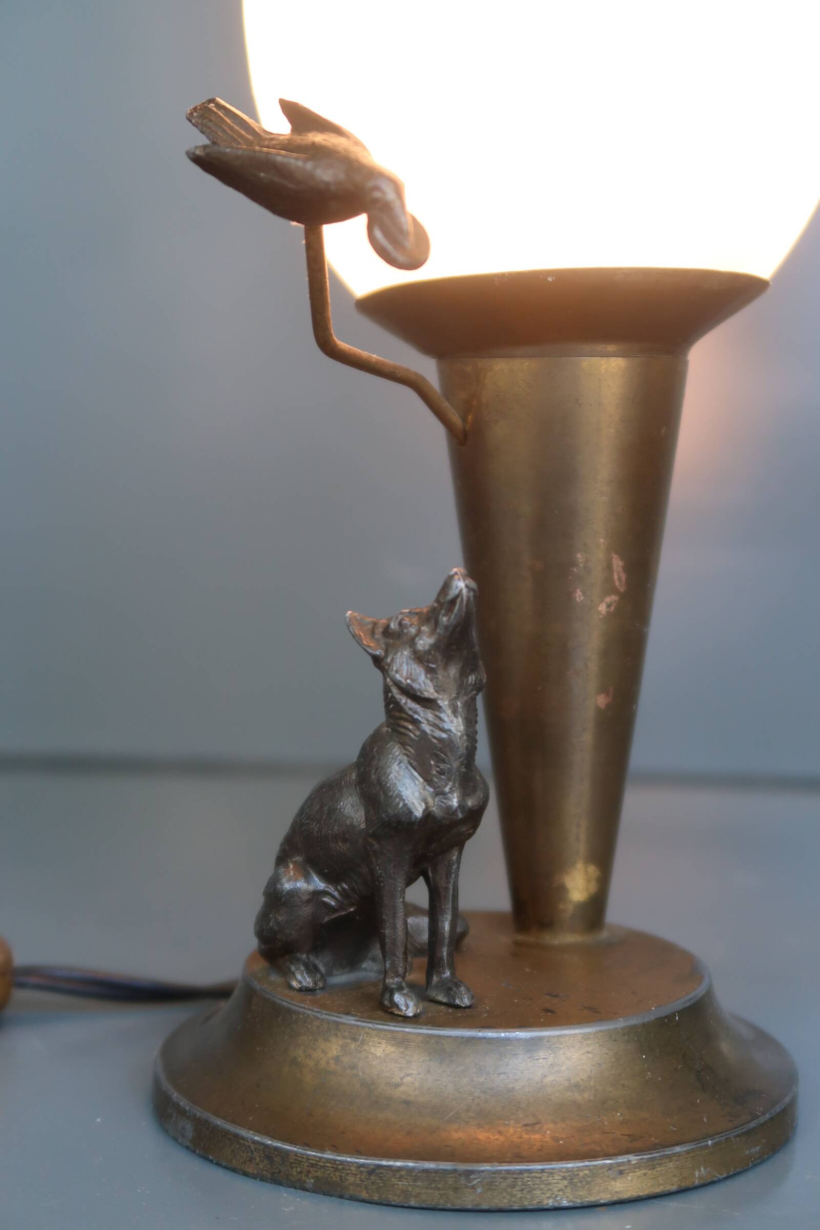 Lampe années 50 "le corbeau et le renard"