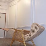 Chair wing chair has ears and has system relaxation 50/60s
