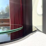 Vintage smoked glass mirror in Cristal Arte style