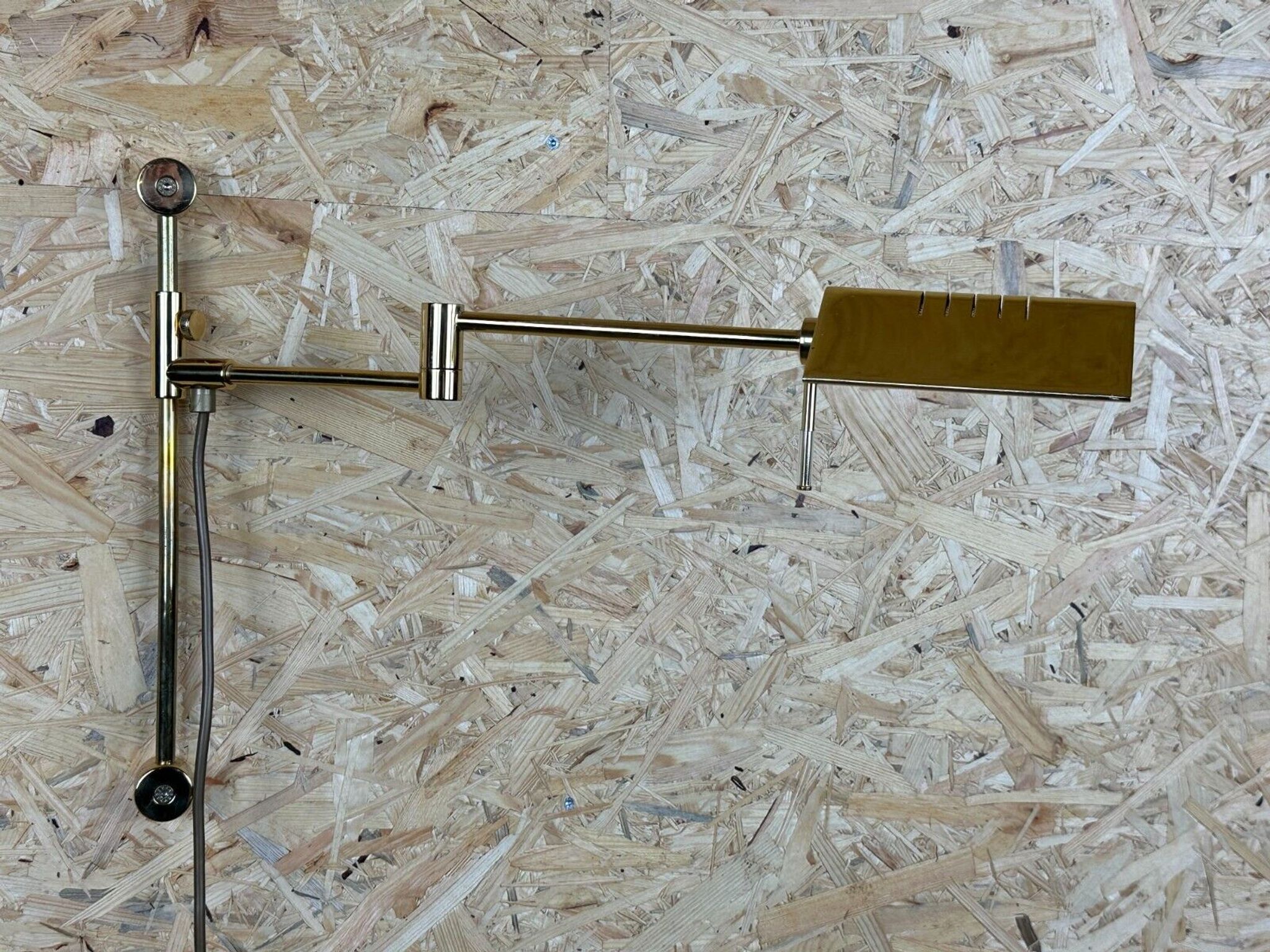 60s 70s wall lamp articulated brass Relco Made in Italy Design