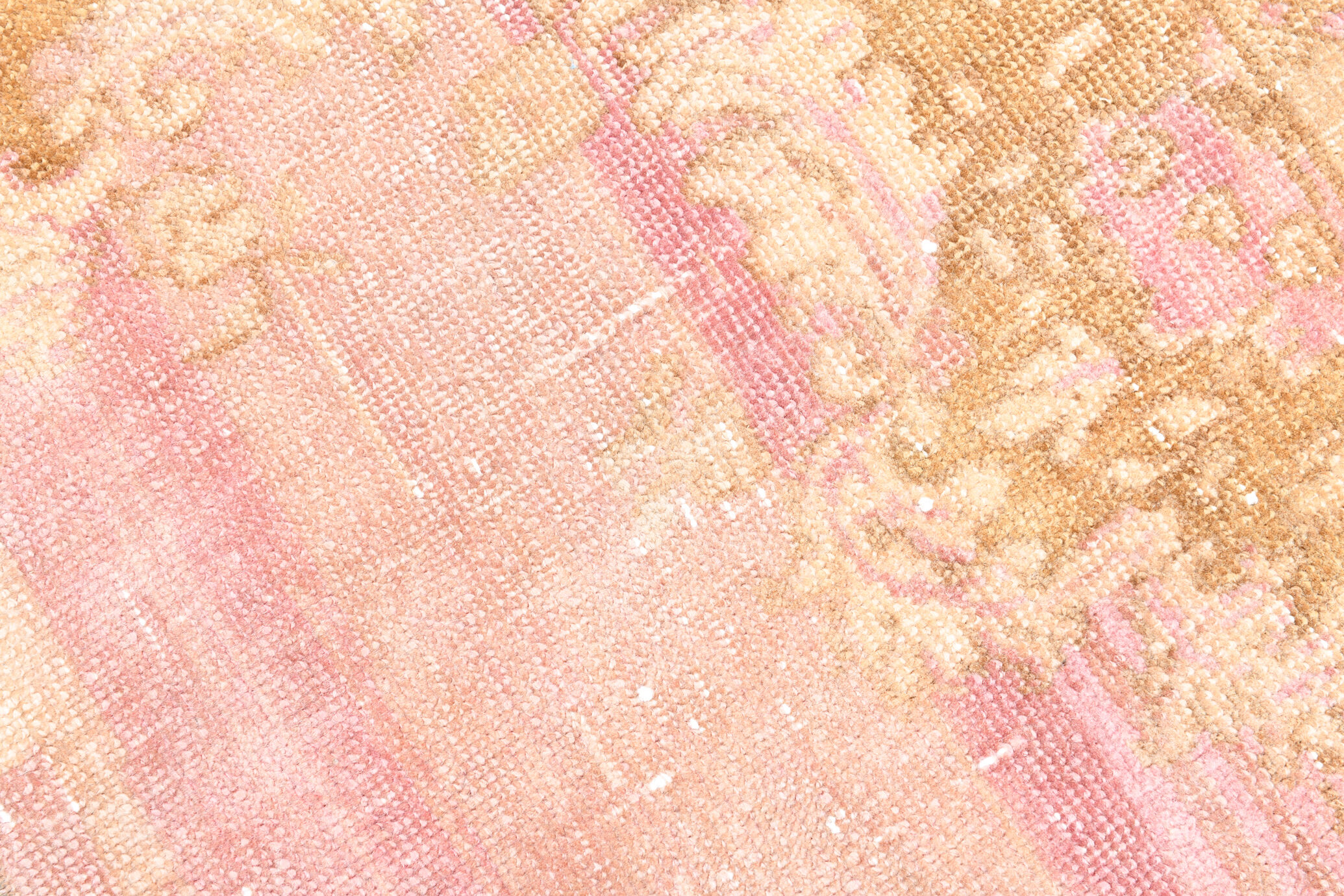 2x7 pink and brown turkish runner rug, 204x58cm