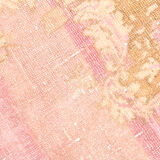 2x7 pink and brown turkish runner rug, 204x58cm