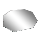 Octagonal bevelled mirror - 31 x 24 cm