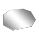 Miroir biseauté octogonal - 31 x 24 cm