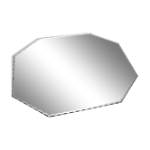 Miroir biseauté octogonal - 31 x 24 cm