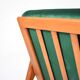 Fauteuil scandinave restauré, icône des années 60, velours
