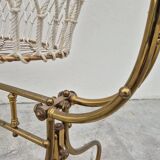 19th century brass rocking cradle from a castle