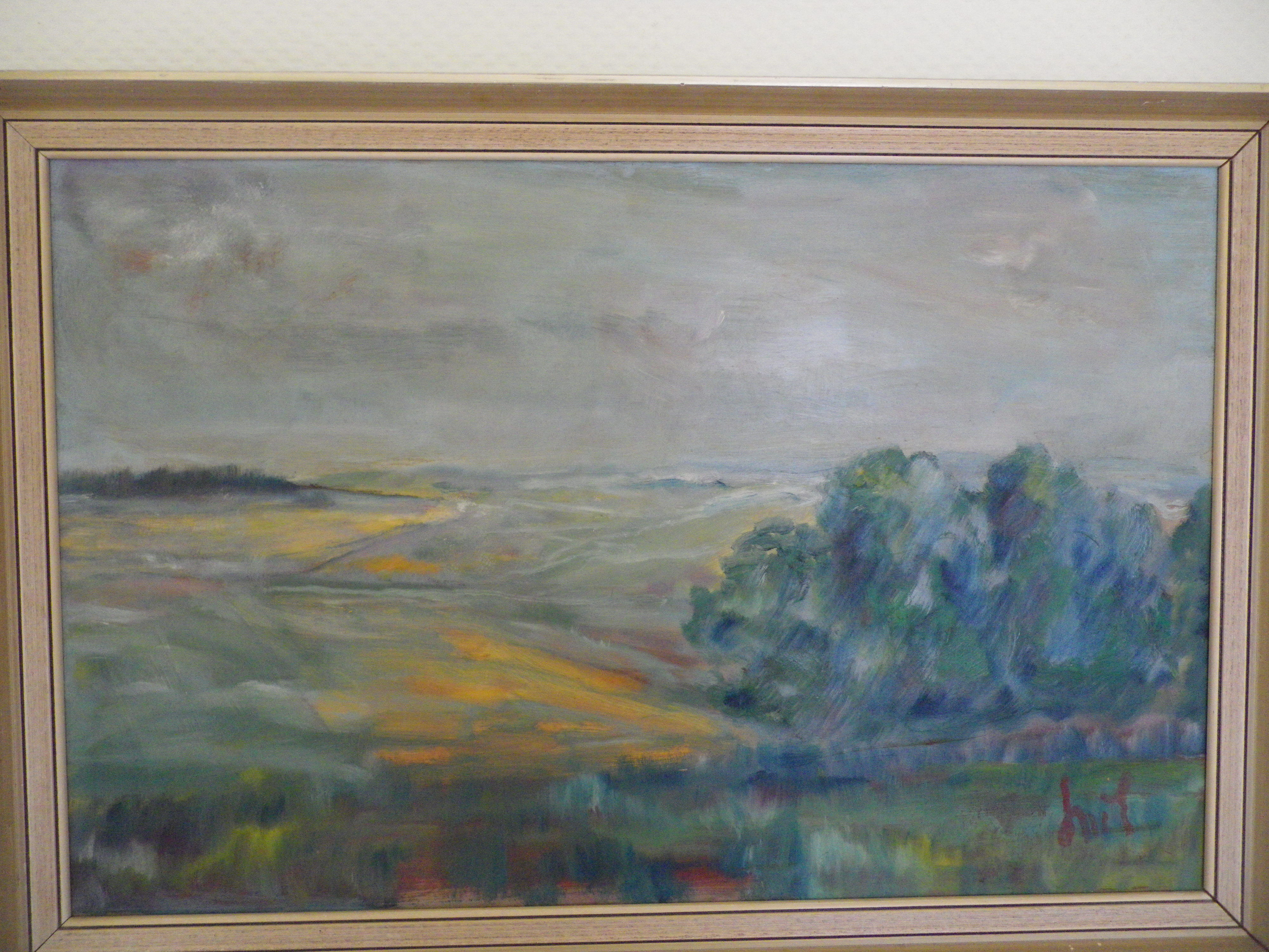 Painting "Plenitude" with framing, signed