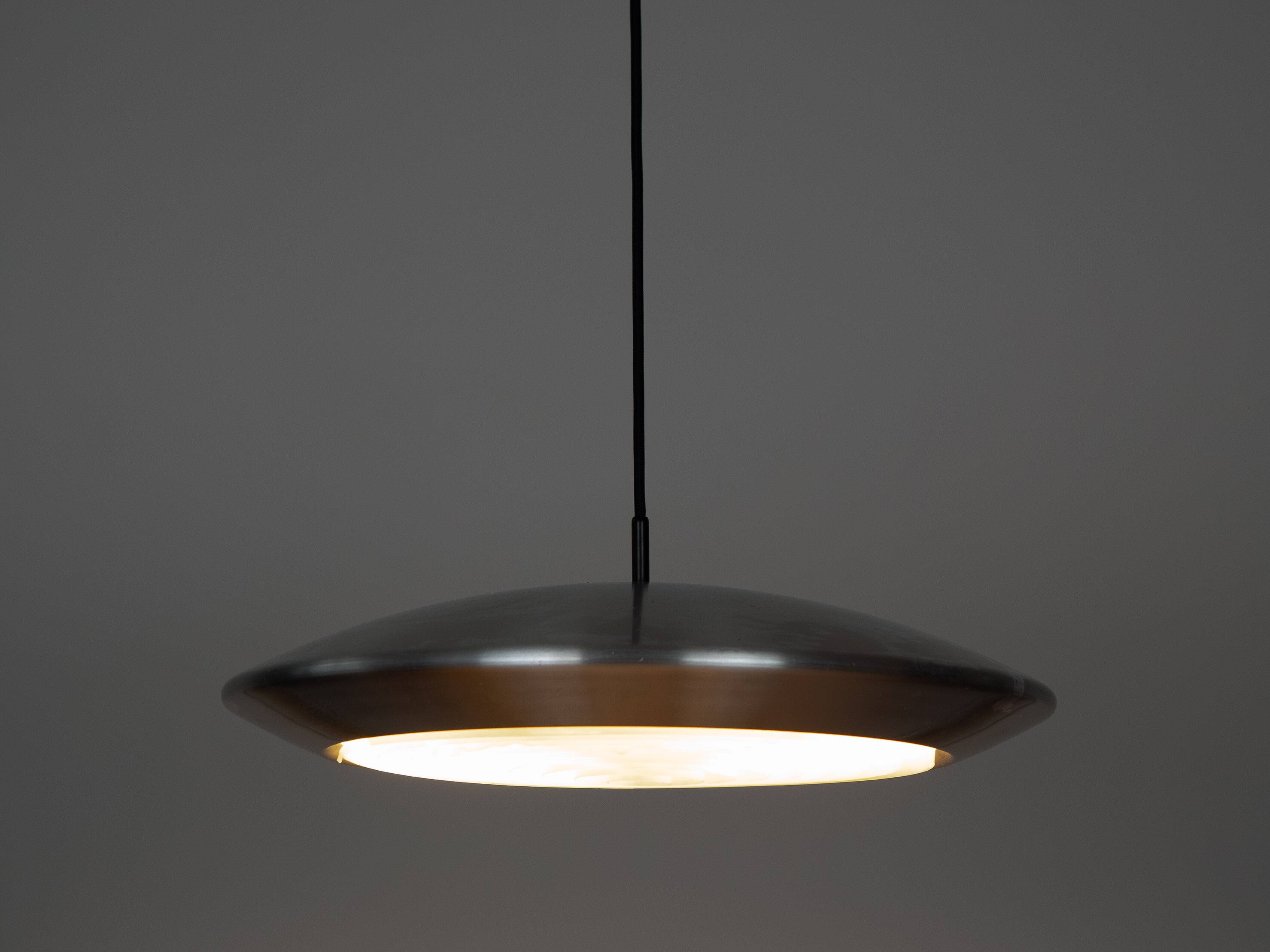 Danish vintage pendant lamp Diskos by Jo Hammerborg, Fog og Morup, 1965