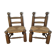 Pair of low mulched chairs