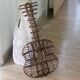 Rattan wall decoration in the shape of a guitar, 50s