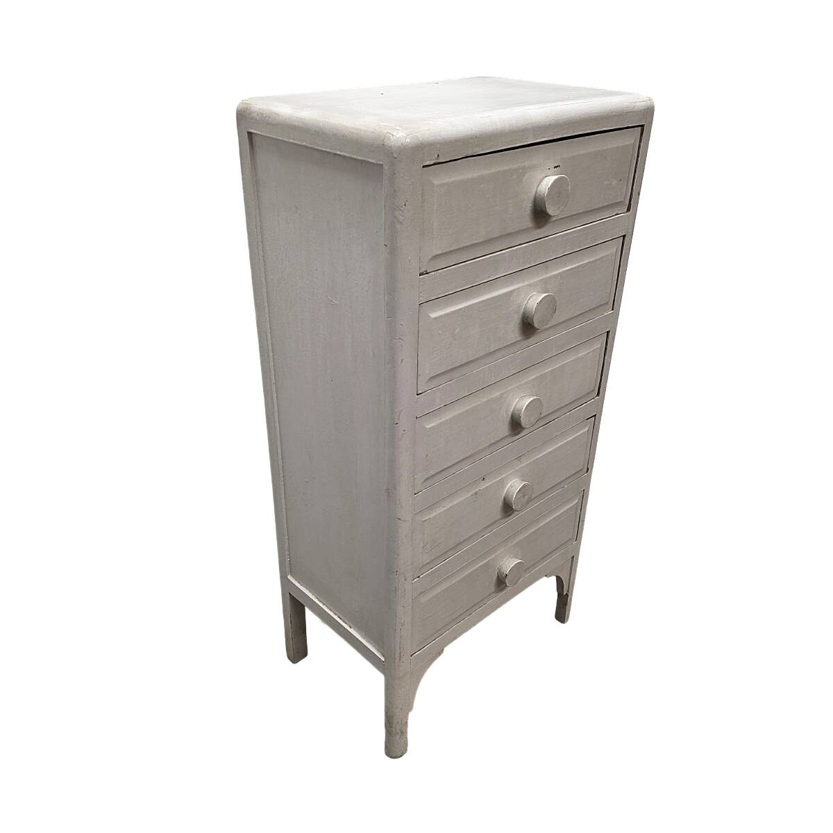 Commode ancienne française blanche/grise, début des années 1900