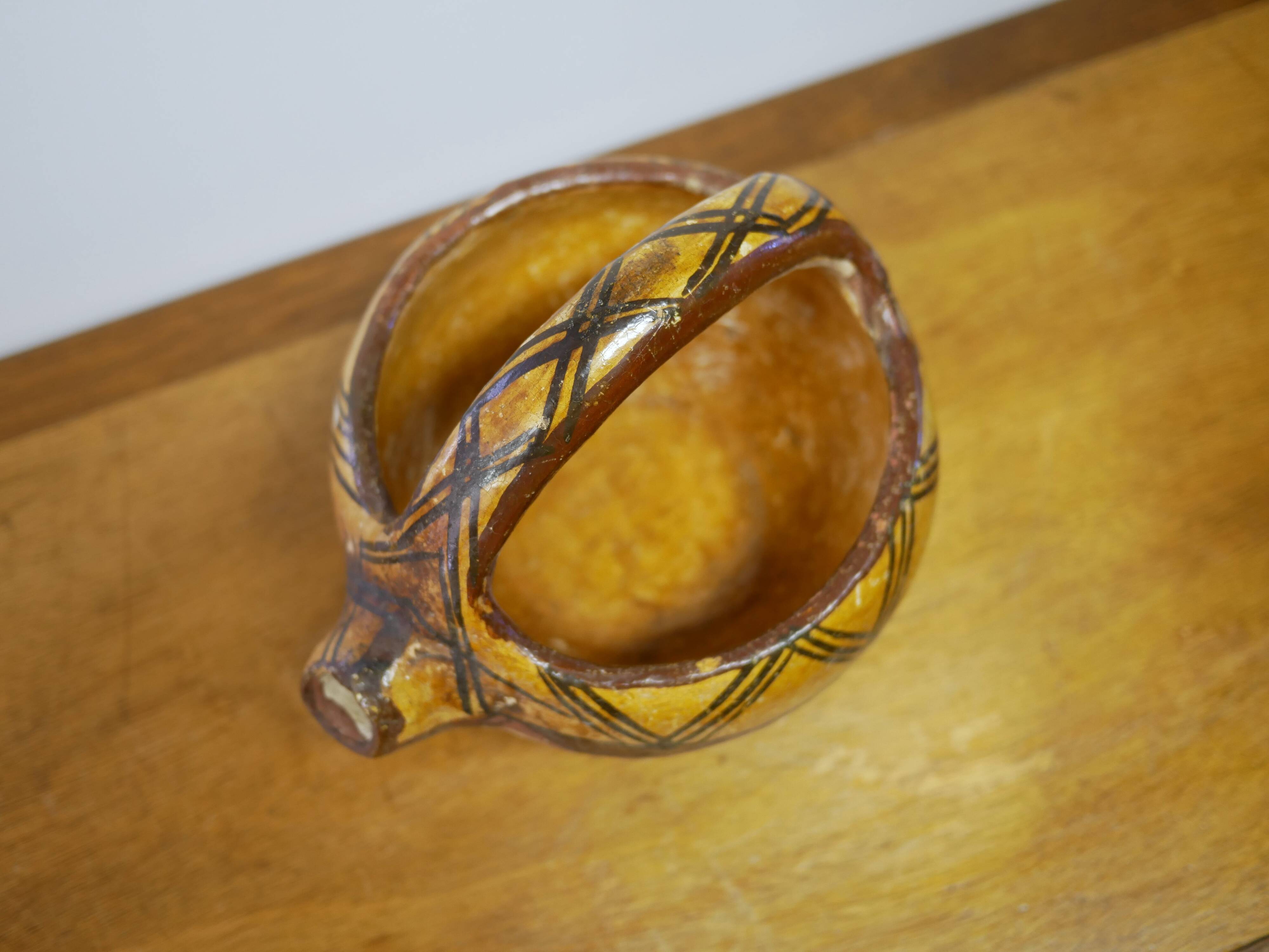 Old Kabyle terracotta broth pot jug