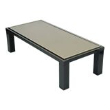 Vintage Rectangular Coffee Table Fedam Metal Glass 130cm