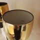 Pair of milked art deco metal lampposts