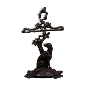 Porte-parapluie ancien avec chien