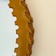 Round leather saddle mirror