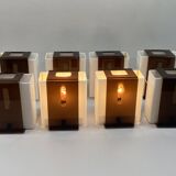 Set of 8 space age plexiglass wall lights - space age wall light 1960