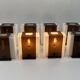 Lot de 8 appliques space âge plexiglass - applique space âge 1960