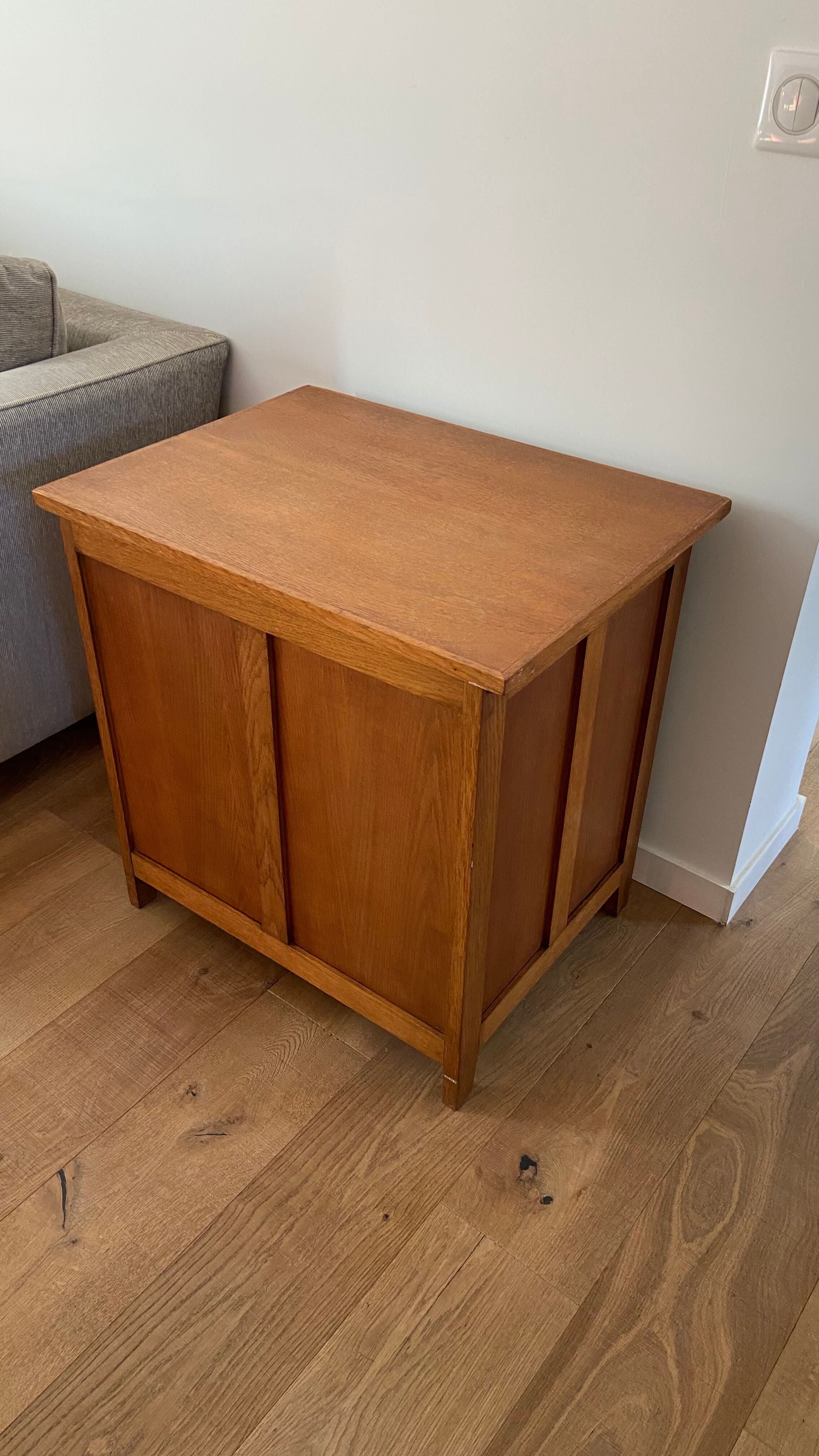 1950s vintage children's desk in light oak