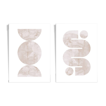 2 impressions d'art géométriques. (42x59,4cm)