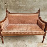 Antique sofa seat classic hall bench old pink