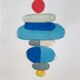 Geometric painting on paper