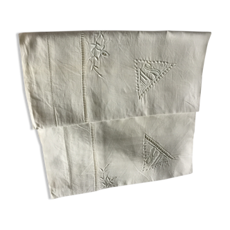 Lot of pillowcases in flax