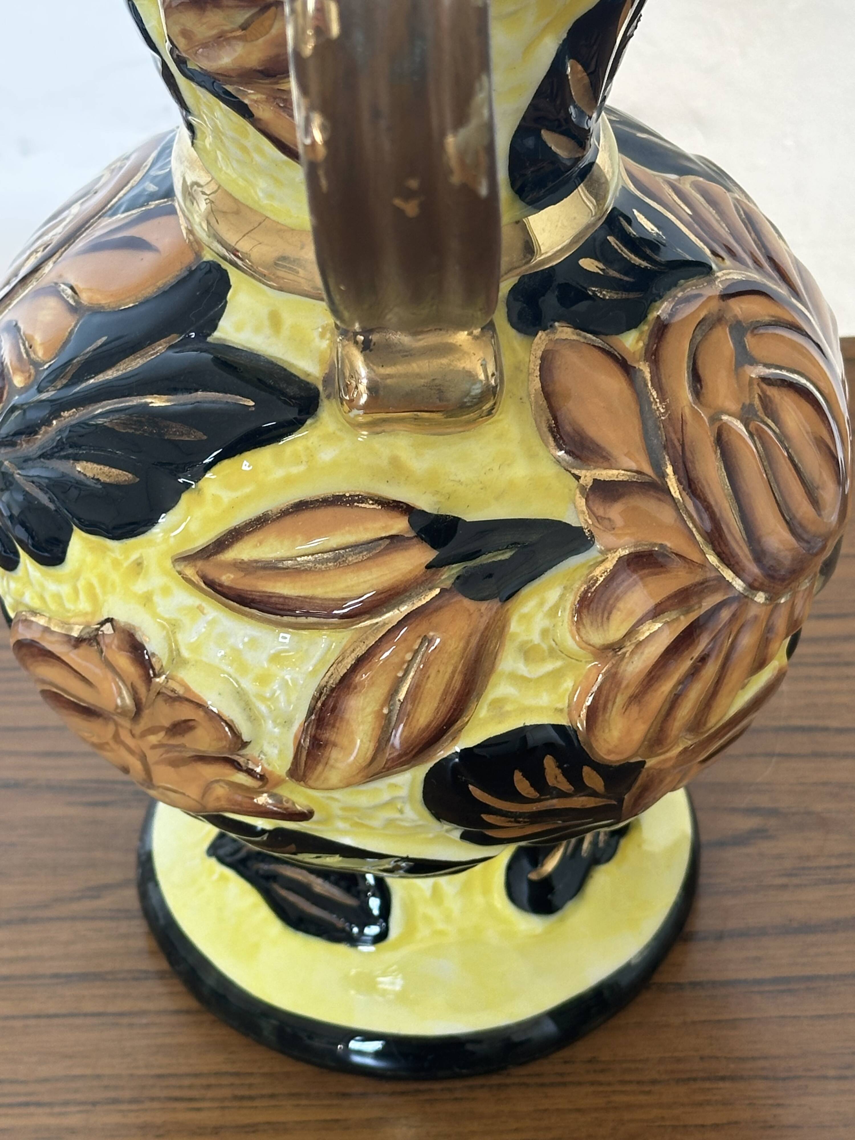 Medici vase in Vallauris ceramic, signed JTF
